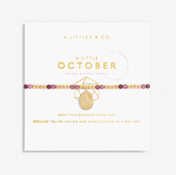 The October Birthstone Stretch Bracelet in Tourmaline