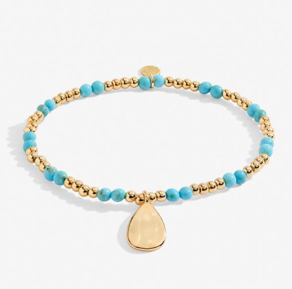 The December Birthstone Stretch Bracelet in Turquoise