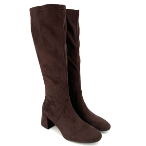 The Tall Stretch Knee Boot in Brown