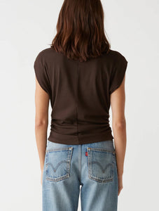 The Sleeveless Mock Neck Tee in Java