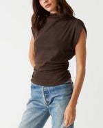 Load image into Gallery viewer, The Sleeveless Mock Neck Tee in Java
