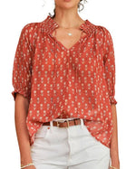 Load image into Gallery viewer, The Elbow Sleeve Top in Rust

