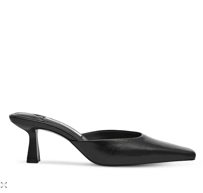 The Sabrina Heel Dress Mule in Black