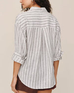 Load image into Gallery viewer, The Long Sleeve Stripe Pocket Shirt in Driftwood
