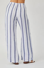 Load image into Gallery viewer, The Stripe Wide Leg in White Blue
