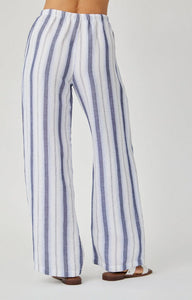 The Stripe Wide Leg in White Blue