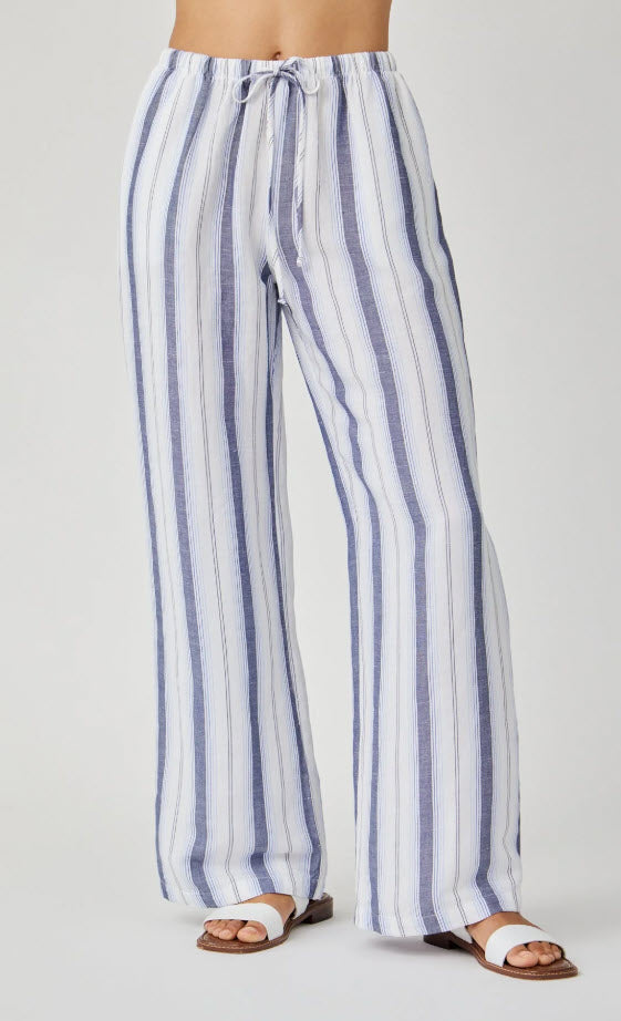 The Stripe Wide Leg in White Blue