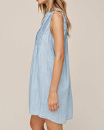 Load image into Gallery viewer, The Sleeveless Pintuck Dress in Sunbleach
