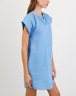 Load image into Gallery viewer, The Linen Cap Sleeve Dress in Periwinkle
