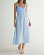 Load image into Gallery viewer, The Linen Knit Tank Midi in Periwinkle
