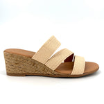 Load image into Gallery viewer, Babbs - The Raffia Elastic 3 Band Espadrille in Natural
