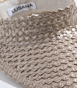 Load image into Gallery viewer, The Woven Straw Visor in Metallic Gold
