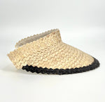 Load image into Gallery viewer, The Woven Straw Visor in Natural Black
