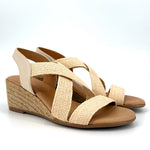 Load image into Gallery viewer, Barbra - The Raffia Elastic Espadrille Sandal in Natural
