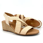 Load image into Gallery viewer, Barbra - The Raffia Elastic Espadrille Sandal in Natural
