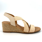 Load image into Gallery viewer, Barbra - The Raffia Elastic Espadrille Sandal in Natural

