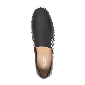 The Leather Slip-On with Side Gore in Black