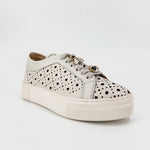 Load image into Gallery viewer, The Perforated Sneaker with Bug Ornaments in Marshmallow
