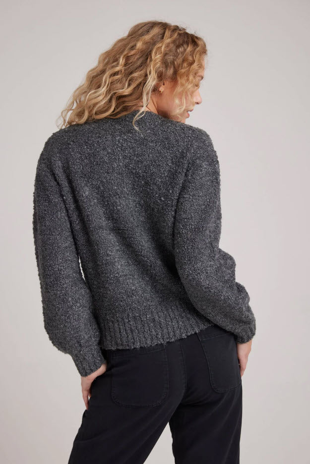 The Long Sleeve Crew Neck Sweater in Shadow Grey
