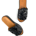 Load image into Gallery viewer, The Knotted Flatform Slide Sandal in Black
