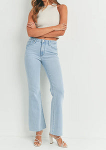 The Scissor Cut Flare in Light Denim