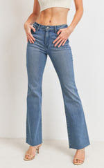 Load image into Gallery viewer, The High Rise Flare in Medium Denim
