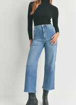 Load image into Gallery viewer, The Patchwork Wide Leg in Medium Denim
