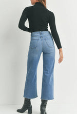 Load image into Gallery viewer, The Patchwork Wide Leg in Medium Denim
