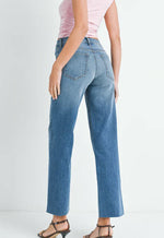 Load image into Gallery viewer, The Slim Palazzo Jean in Medium Denim
