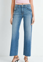 Load image into Gallery viewer, The Slim Palazzo Jean in Medium Denim
