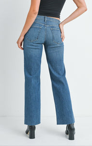 The Slim Palazzo in Dark Denim