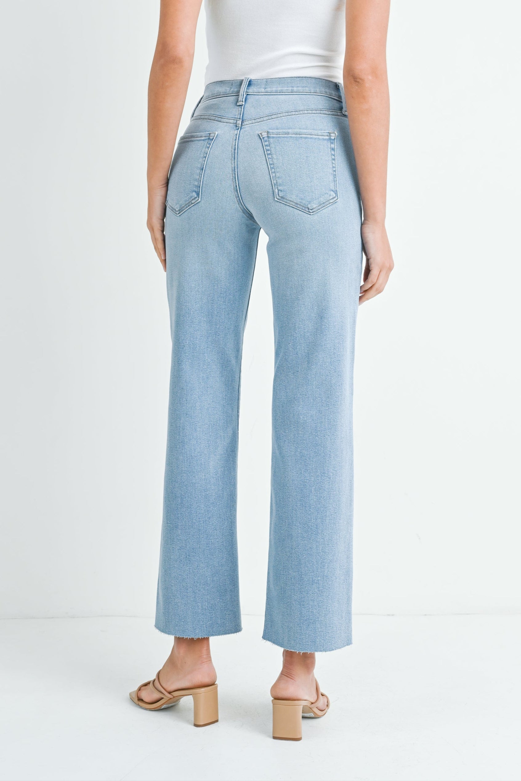 The Slim Palazzo in Light Denim