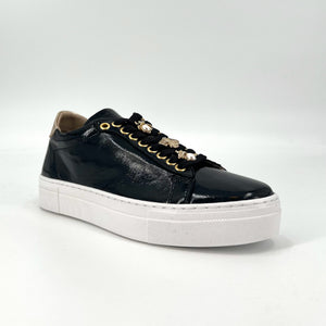 The Lace Sneaker with Bug Ornaments in Black