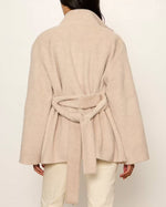 Load image into Gallery viewer, The Wool Wrap Jacket in Bone
