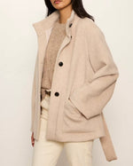 Load image into Gallery viewer, The Wool Wrap Jacket in Bone

