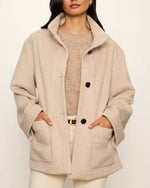 Load image into Gallery viewer, The Wool Wrap Jacket in Bone
