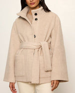 Load image into Gallery viewer, The Wool Wrap Jacket in Bone
