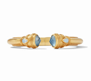 The Cannes Demi Cuff in Chalcedony Blue