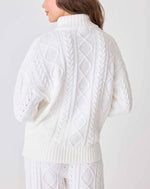 Load image into Gallery viewer, The Chenile Cable Mock Neck in Ivory
