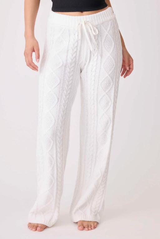 The Chenile Cable Pant in Ivory