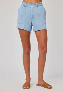 The Tencel Pull on Short in Light Chambray