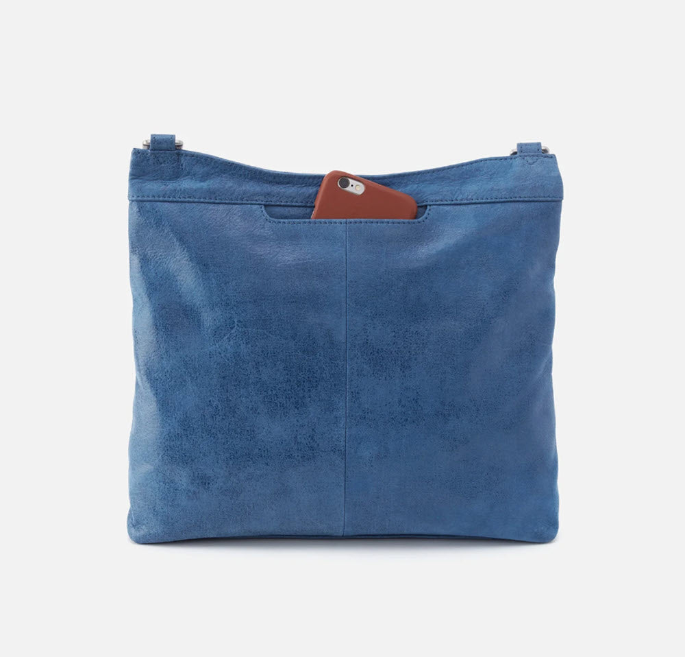 The Leather Wash Crossbody in Cobalt