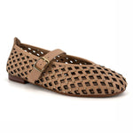 Load image into Gallery viewer, The Perforated Maryjane Flat in Cappuccino
