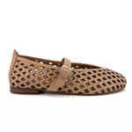 Load image into Gallery viewer, The Perforated Maryjane Flat in Cappuccino

