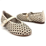 Load image into Gallery viewer, The Perforated Maryjane Flat in Marshmallow
