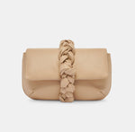 Load image into Gallery viewer, The Leather Braided Clutch in Tan
