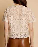 Load image into Gallery viewer, The Lace Short Sleeve Top
