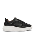 Load image into Gallery viewer, The Crochet Seam Lace Sneaker in Black
