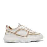 Load image into Gallery viewer, The Crochet Seam Lace Sneaker in White
