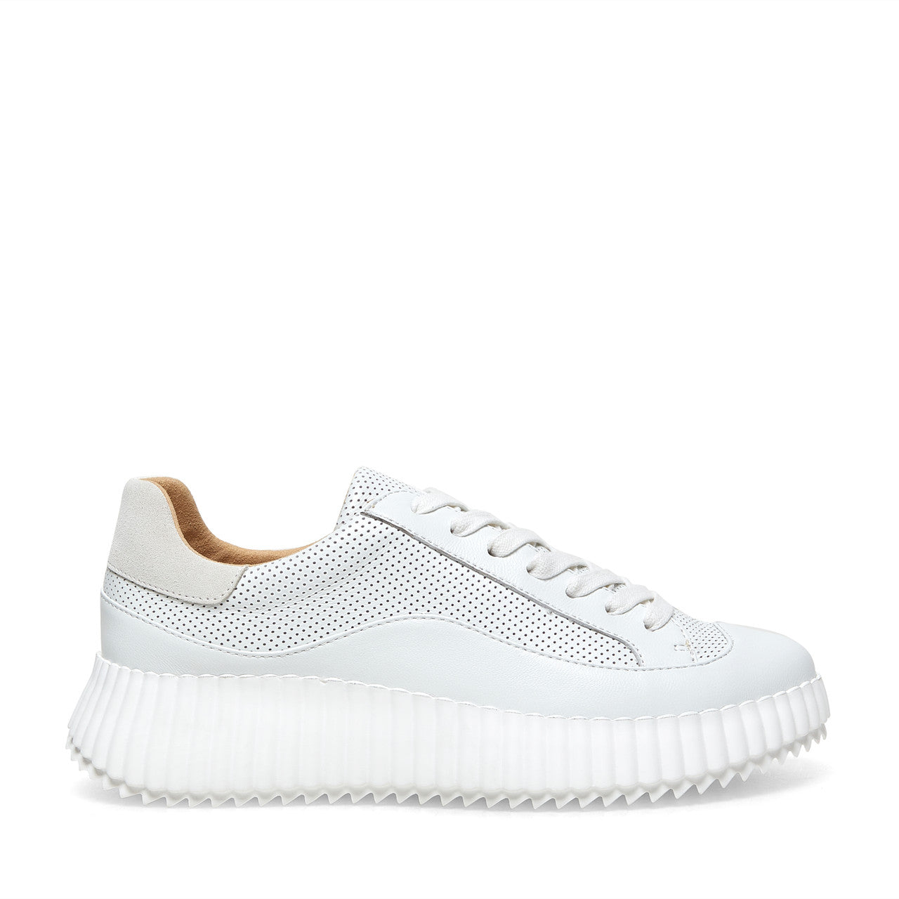 The Perforated Lace Sneaker in White